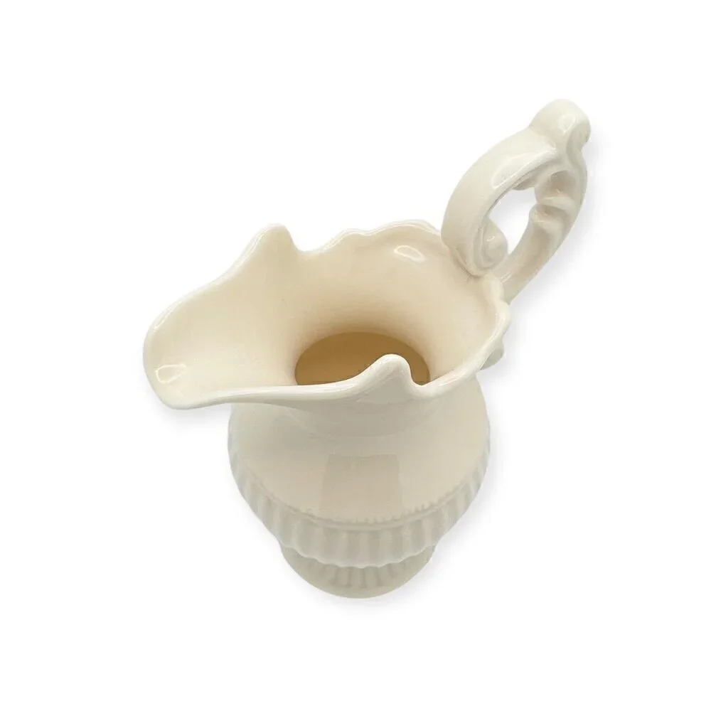 Thatcham Creamware Small Milk Cream Pitchers Ivory Porcelain Vintage Shabby Chic